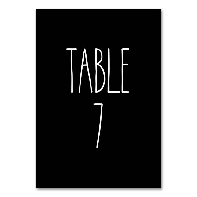 Tableau 7 Poterie Rae Dunn Carte de table noire (Par défaut)