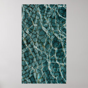 Tableau abstrait bleu et blanc