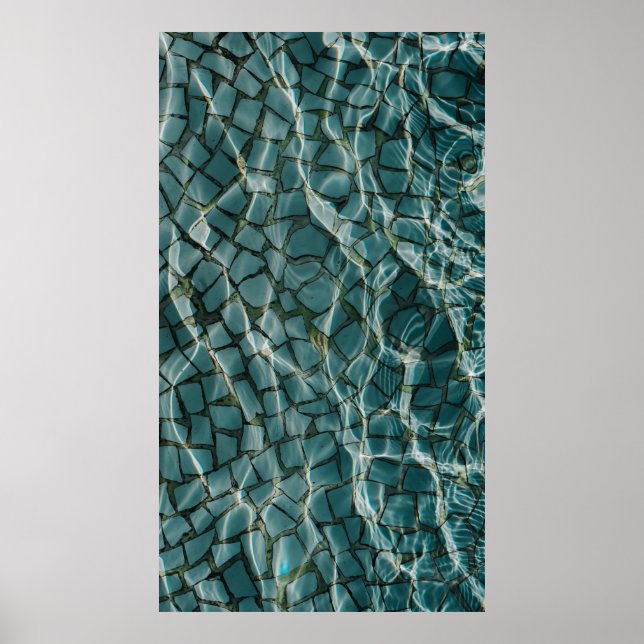 Tableau abstrait bleu et blanc (Devant)