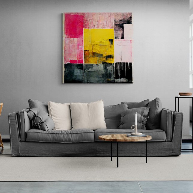 Tableau Abstrait "The Fire Meer". Impression Canva (Créateur téléchargé)