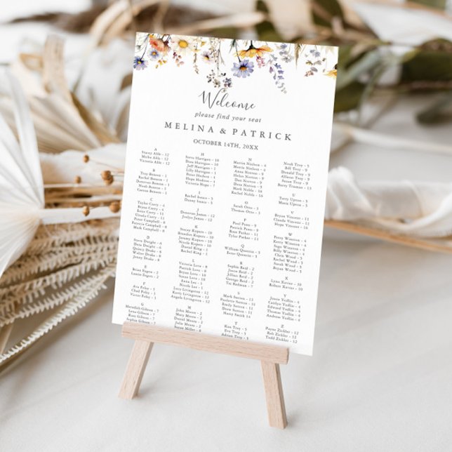 Tableau alphabétique du Fleur sauvage d'automne (Créateur téléchargé)