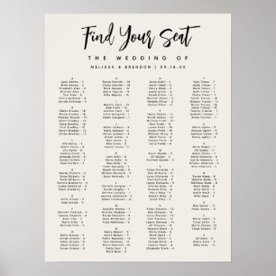 Tableau Alphabétique Hors Blanc De Script Moderne