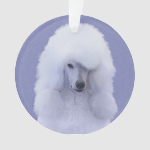 Tableau blanc standard de caniche - Art original d
