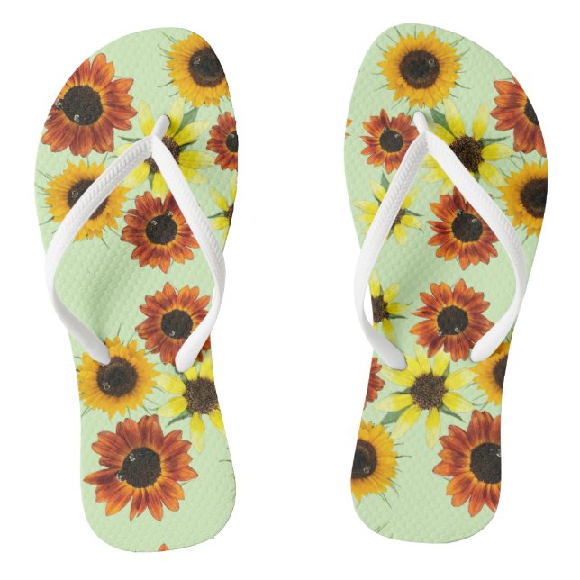 Tableau Coloré Tournesols Fleurs Tongs (Semelle)