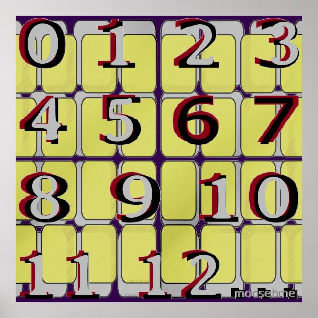 Tableau d'acuité visuelle numérique  (Devant)