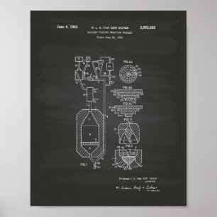 Tableau d'art de brevet de la fission nucléaire