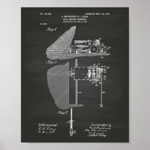 Tableau d'art de brevet de la machine d'abattage