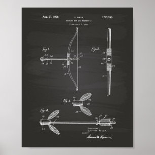 Tableau d'art de brevet de l'arc 1929 de tir à