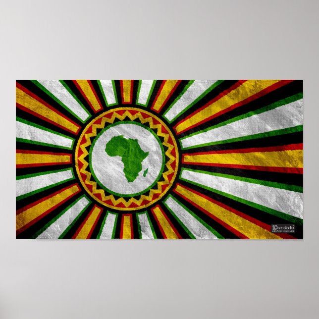 Tableau de bannière Africa Rising 18" x 10" (Devant)