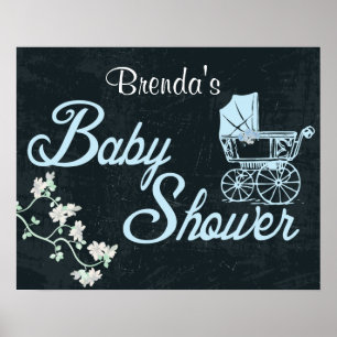 Tableau de bébé personnalisé vintage sur ardoise p