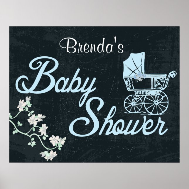 Tableau de bébé personnalisé vintage sur ardoise p (Devant)