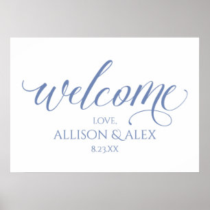 Tableau de bienvenue de mariage en calligraphie es