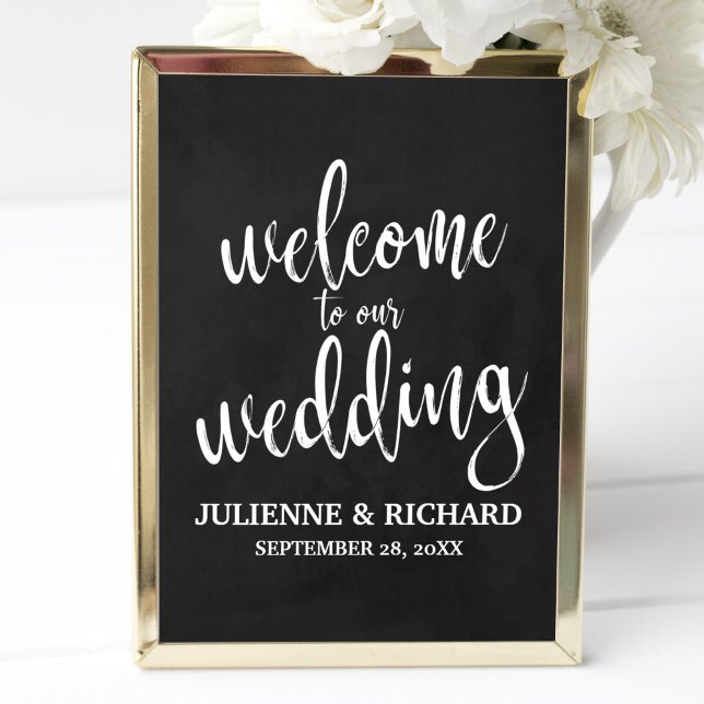 Tableau de Bienvenue de Mariage Panneau Ardoise 8x (Créateur téléchargé)