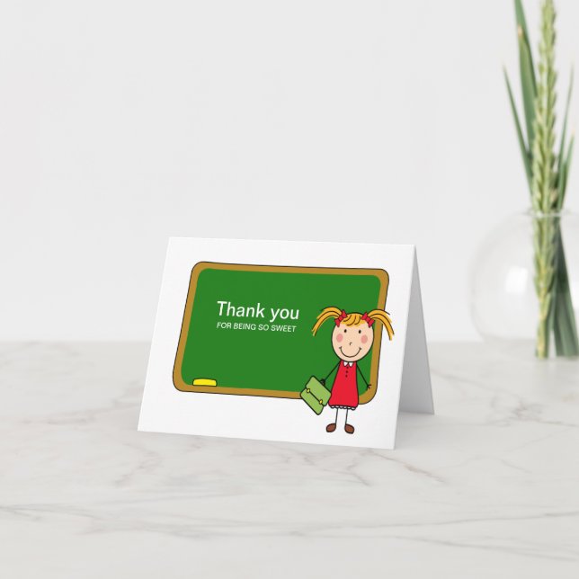 Tableau de bord avec Carte pour notes Merci fille (Devant)