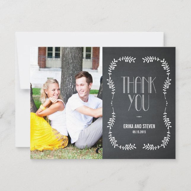 Tableau de bord Carte de remerciements des Feuille (Devant)