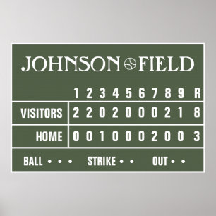 Tableau de bord de baseball personnalisé -36 po x