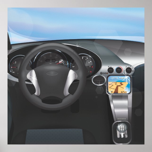 Tableau de bord de voiture de sport (Devant)
