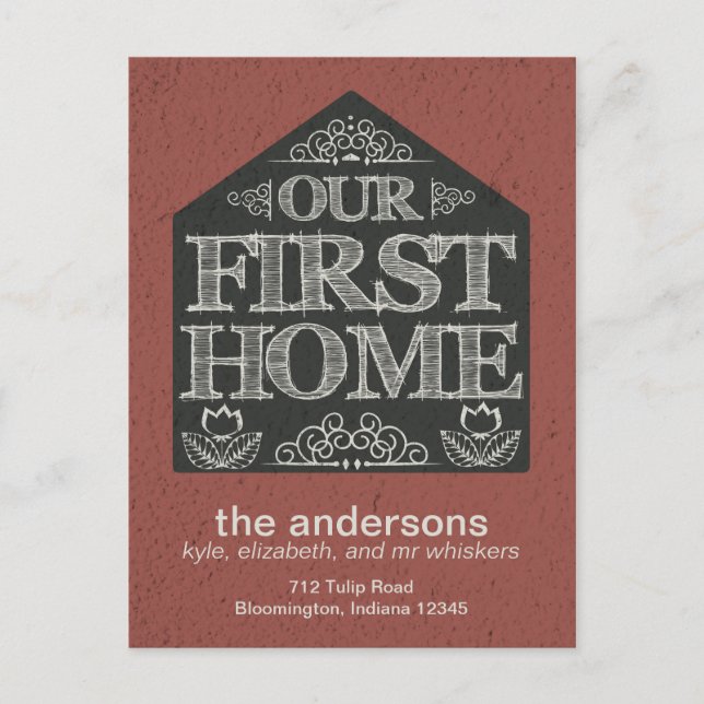 Tableau de bord des nouveaux Faire-part d'adresses (Devant)