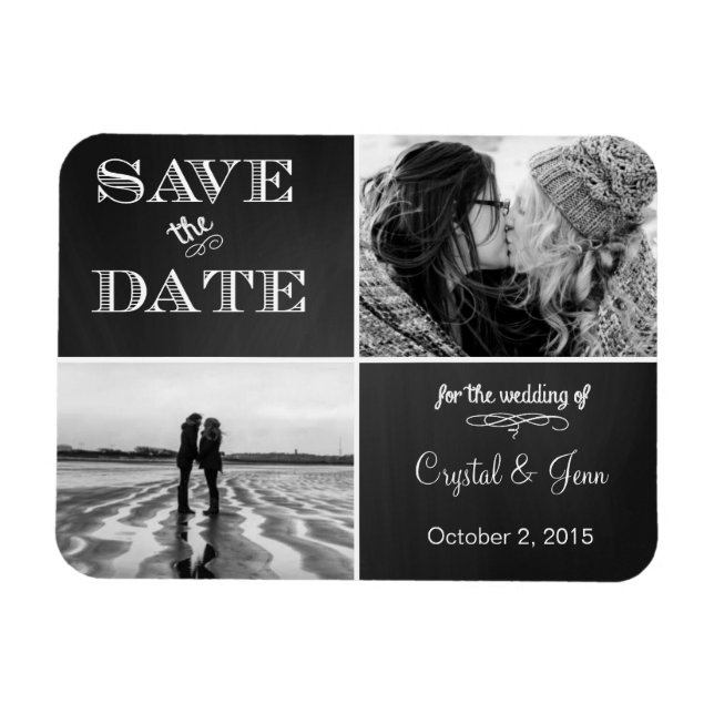 Tableau de bord Enregistrer la date Photo Magnets (Horizontal)