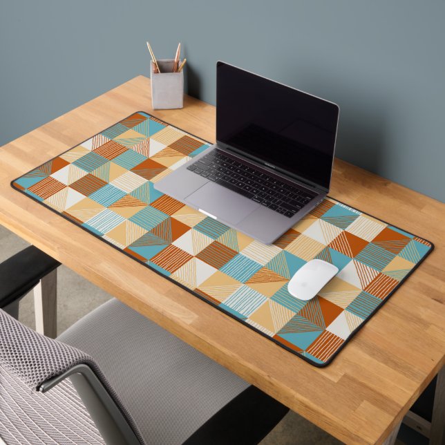 Tableau de bord géométrique avec lignes, Turquoise (Bureau 2)