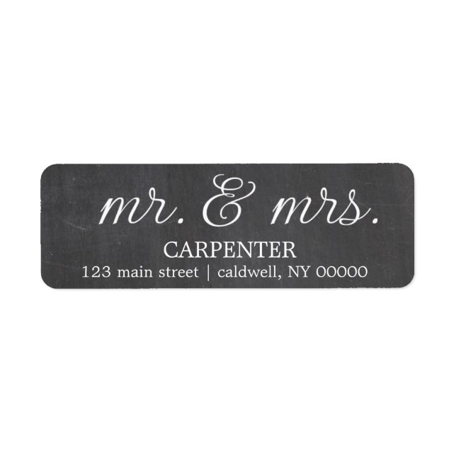 Tableau de bord M. & Mme Étiquettes d'adresse de r (Devant)