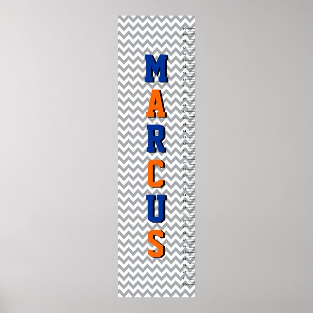 Tableau de croissance Chevron à six lettres (Devant)