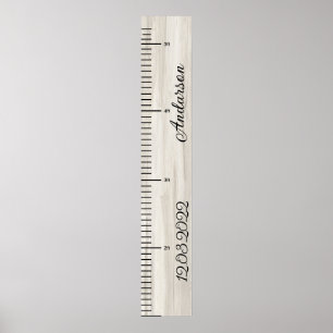 Tableau de croissance du bébé en bois personnalisé