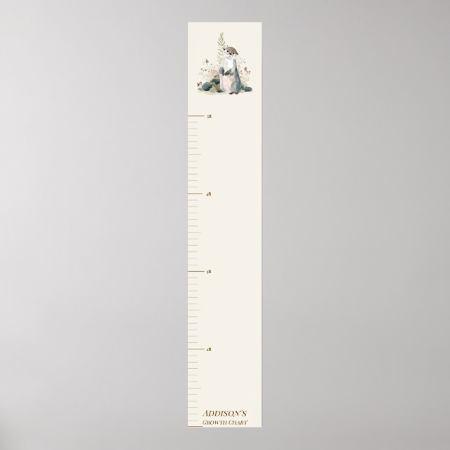 Tableau de croissance personnalisé de loutre de la (Devant)