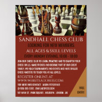 Tableau de jeu d'échecs, Club d'échecs Publicité