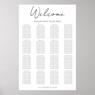Tableau de mariage classique minimaliste