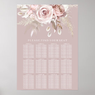 Tableau de Mariage floral luxueux