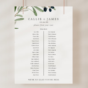 Tableau de mariage moderne sur table de banquet en