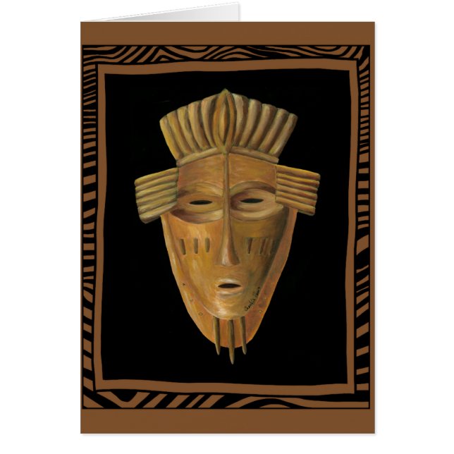 Tableau de Masque Africain par Chariklia Zarris (Devant)