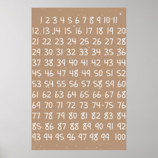 Tableau de nombres pour enfants