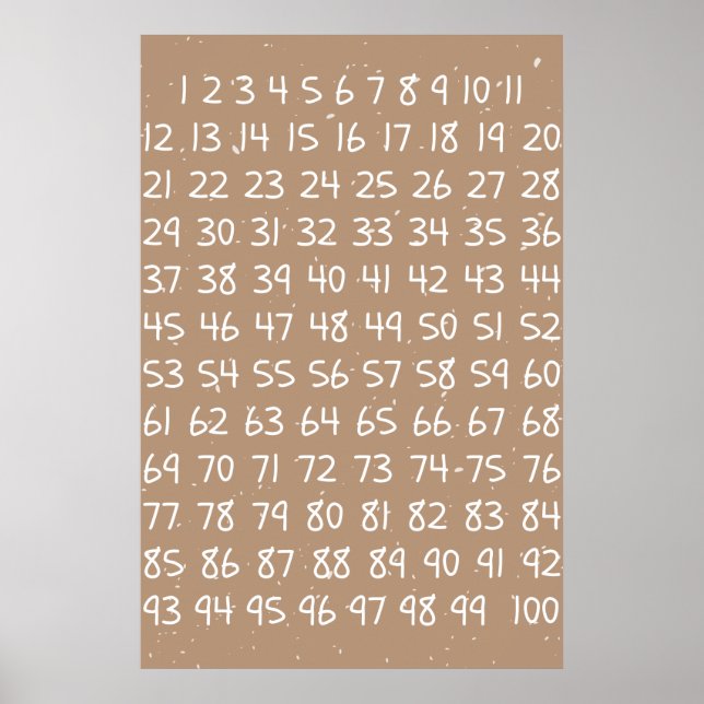 Tableau de nombres pour enfants (Devant)