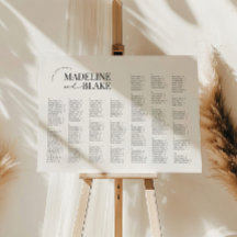 Tableau de placement alphabétique MADDIE
