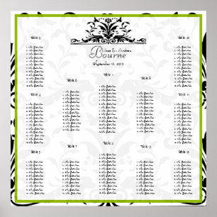 Tableau de placement Apple Green & Black Bumble 12