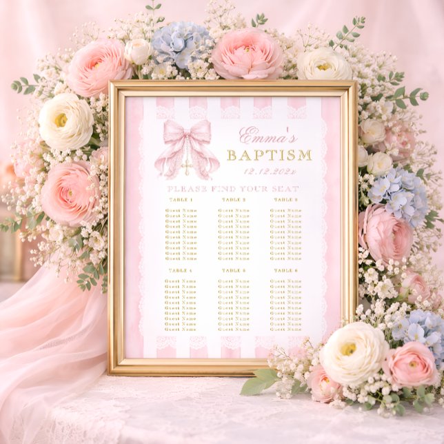 Tableau de placement Bébé Fille Arc en ciel Rose B (Créateur téléchargé)