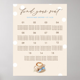 Tableau de placement de Baby Shower pour garçon in