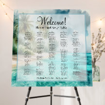 Tableau de placement de mariage alphabétique de pl