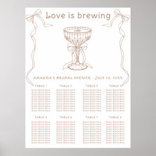 Tableau de placement de mariage dessiné à la main