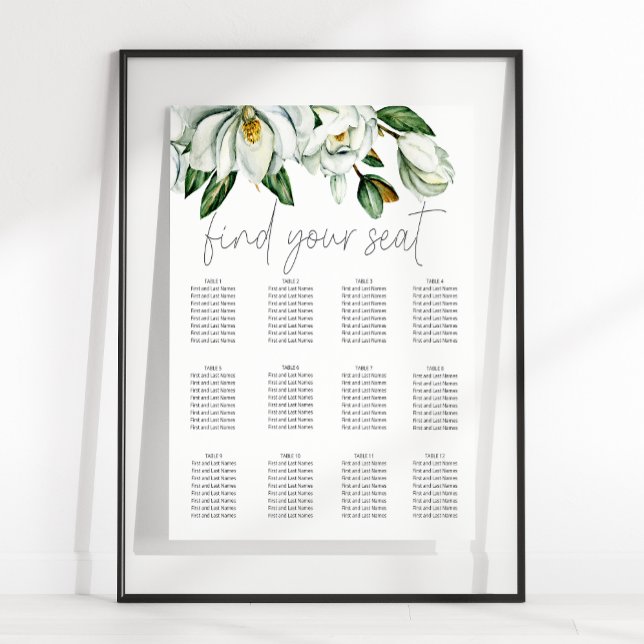 Tableau de placement de mariage floral rustique Ma (Créateur téléchargé)
