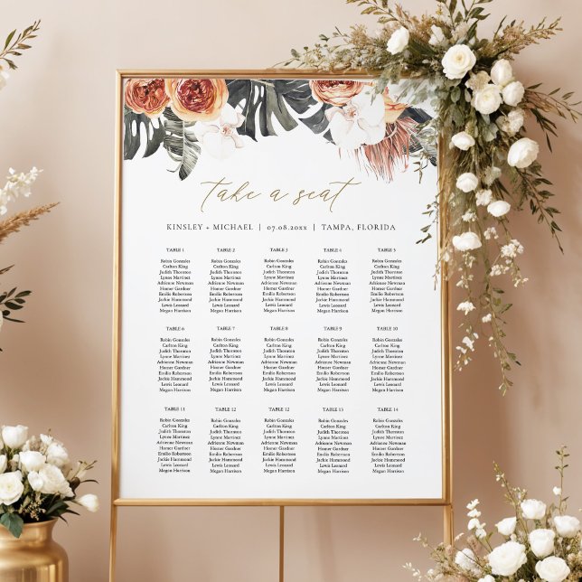 Tableau de placement de mariage KINSLEY Boho Terra (Créateur téléchargé)