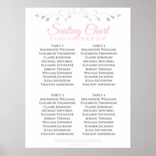 Tableau de placement des invités de mariage simple