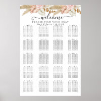 Tableau de placement floral Bohème Chic