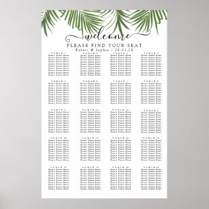 Tableau de placement Palmier Aquarelle Moderne