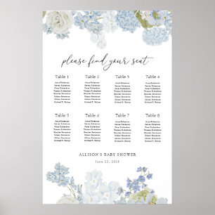 Tableau de placement pour Baby Shower garçon Blue
