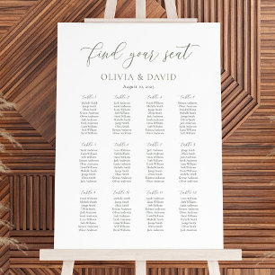 Tableau de Planification de Mariage Couleur Script