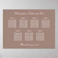 Tableau de Planification de Siège de Mariage Poste