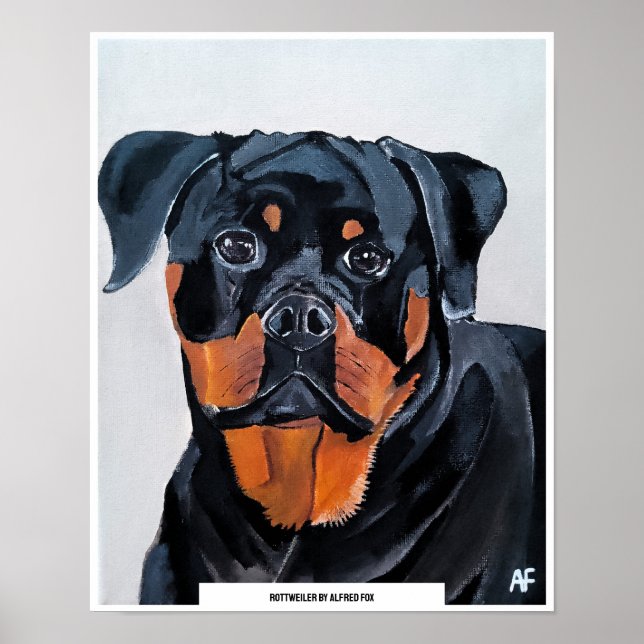 Tableau de Rottweiler par Alfred Fox (Devant)